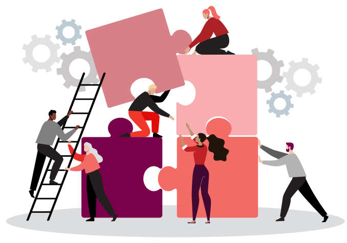 puzzle building image